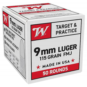 chester W9MM50 9mm Luger 115 Gr Full Metal Jacket 50 Per Box/ 20 Case Ammo