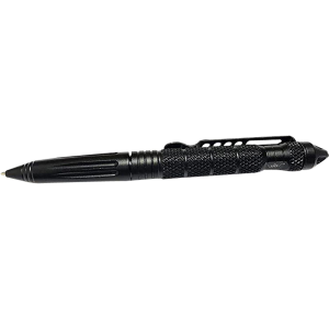 Uzi Accessories UZITACPEN2BK UZI Defender Black Aluminum Self Defense Pen Features Glass Breaker - Smith And Wesson