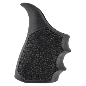 Hogue 18210 HandAll Beavertail Grip Sleeve made of Polymer with Black Finish\t Cobblestone Texture & Finger Grooves for Glock 43X\t 48