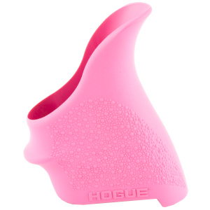 Hogue HandALL Beavertail Grip 18207, Fits Glock 42/43, Rubber, Finger Grooves, Pink 18207