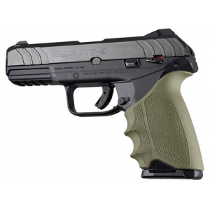 Hogue 17701 HandAll Beavertail made of Rubber with Textured OD Green Finish & Finger Grooves for Ruger Security-9