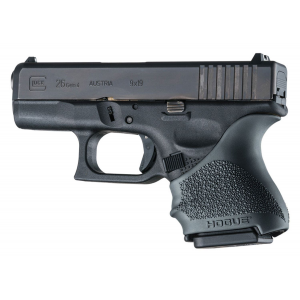 Hogue 18600 HandAll Beavertail Grip Sleeve Compatible w/ Glock 26/27 Black Textured Rubber
