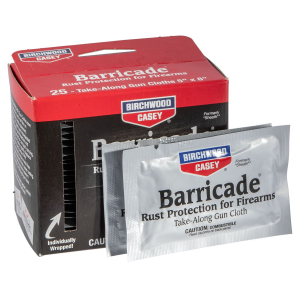 Birchwood Casey 33025 Barricade Take Alongs Foil Pack 5 in x 8 in Cloths 25 Per Box