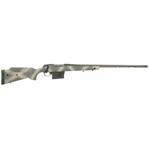 Bergara Rifles B14LM6513 B-14 Wilderness Terrain 7mm PRC 5+1 24 in Threaded, Sniper Gray Cerakote Barrel/Rec, Adj. Cheek Piece SoftTouch Woodland Camo Stock with Mini-Chassis, Omni Muzzle Brake