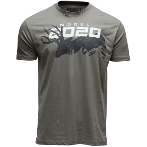 Springfield Armory GEP8607M 2020 Mule Deer Men's Stone Gray Cotton/Polyester Short Sleeve Medium - Springfield Armory