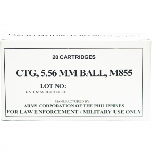 ARMSCOR 50173 Rifle Ammo M855 5.56x45mm Nato 62 Gr Full Metal Jacket (fmj) 20 Bx/ 50 Cs