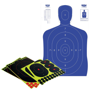 Birchwood Casey 34602 Shoot-N-C Reactive Target Silhouette Paper Multi-Color Includes Pasters