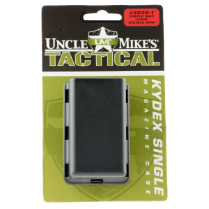 Uncle Mike's 50361 Kydex Single Mag Case Single Black Kydex Belt Clip 45 ACP 10mm Auto Belts 1.75 in Wide