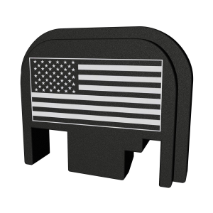 Bastion Slide Back Plate, American Flag, Black and White, Fits Glock BASGL-SLD-BW-USAFLG - Bastion