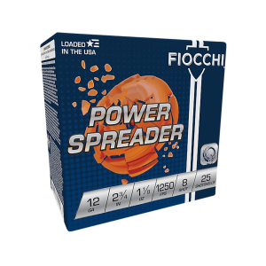 FIOCCHI 12sscx8 Exacta Target Power Spreader 12gauge 2.75 In 1 1/8oz 8shot 25 Per Box/10 Case, Shotgun Shells