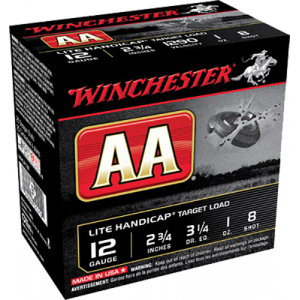 WINCHESTER Ammo Aahla128 Aa Lite Handicap Target 12 Gauge 2.75 In 1 Oz 8 Shot 25 Per Box/ 10 Case