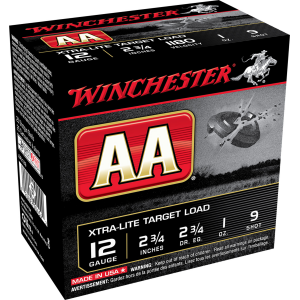 WINCHESTER Ammo Aal129 Aa Xtra-lite 12 Gauge 2.75 In 1 Oz 9 Shot 25 Per Box/ 10 Case