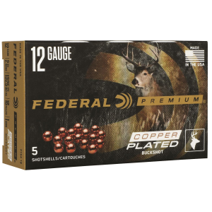 Federal P1541B Premium Max Buck 12 Gauge 2.75 in 1 Buck Shot 16 Pellets 5 Per Box/ 50 Cs