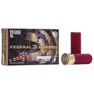 FEDERAL P15400 Premium Magnum 12 Gauge 2.75 In 9 Pellets 1 1/8 Oz 00 Buck Shot 5 Per Box/ 50 Cs