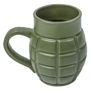 Caliber Gourmet CBGM1043 Caliber Gourmet Grenade Mug Green Ceramic Grenade - Caliber Gourmet