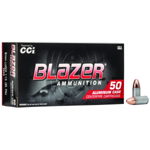 CCI 3509 Blazer Handgun 9mm Luger 115 Gr Full Metal Jacket 50 Per Box/ 20 Cs