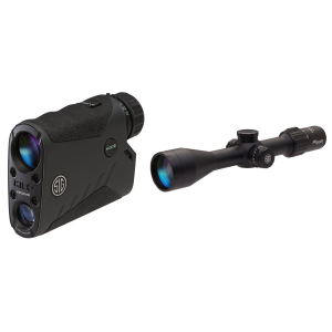 Sig Sauer Electro-Optics SOK22BDX01 BDX Combo Kit Range Finder/Rifle Scope Graphite/Black 4.5-14x50mm/ 7x25mm 3400 yds Max Distance OLED Display