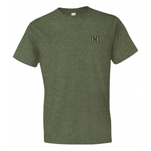 Hornady 99600M Hornady T-Shirt OD Green Cotton Polyester Short Sleeve Medium