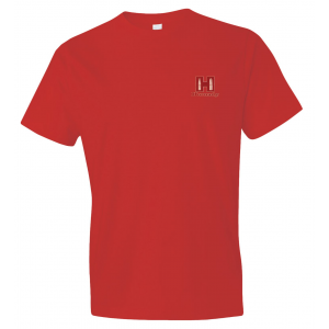 Hornady 99601L Hornady T-Shirt Red Cotton Polyester Short Sleeve Large