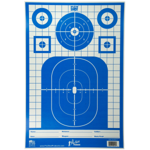 Pro-Shot Products Splatter Shot TACTPREC-BLUE-8PK, 12 inx18 in Blue Tactical Precision Target, Adhesive Target, 8 Pack, Blue/White TACTPREC-BLUE-8PK