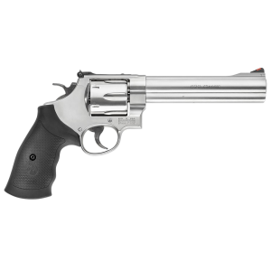 Smith & Wesson 163638 Model 629 Classic 44 Rem Mag or 44 S&W Spl Stainless Steel 6.50 in Barrel & 6rd Cylinder, Satin Stainless Steel N-Frame, Red Ramp Front/White Outline Rear Sights , Revolver
