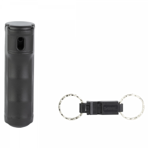 Sabre Pepper Gel with Quick Release Whistle Keychain F15-BUSG-W2, .54 Ounces, Black, Matte Finish F15-BUSG-W2 - Sabre Defense