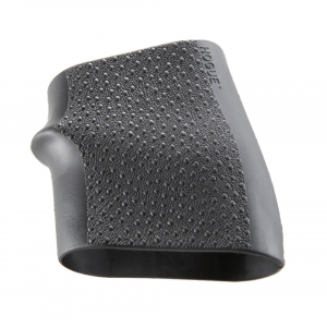 Hogue 18000 HandAll Jr. Grip Sleeve Small Size made of Rubber with Textured Black Finish & Finger Groove for Most 22\t 25 & 38 Pistols