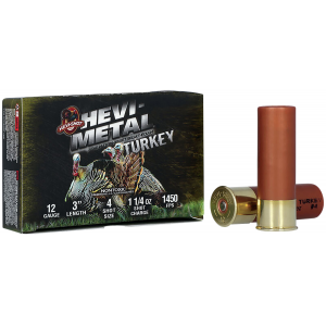 HEVI-METAL Hs30045 HEVI-METAL Turkey 12 Gauge 3 In 1 1/4 Oz 1450 Fps 4 5 Shot 5 Bx 10 Cs