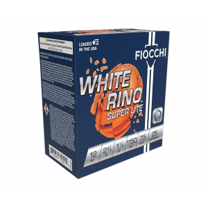FIOCCHI 12wrsl75 Exacta Target White Rino Super Light 12 Gauge 2.75 In 1 1/8 Oz 7.5 Shot 25 Per Box/ 10 Cs