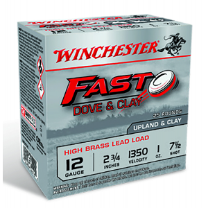 WINCHESTER Ammo Wfd127b Fast Dove & Clay High Brass 12 Gauge 2.75 In 1 Oz 7.5 Shot 25 Bx/ 10 Case