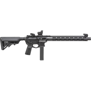 Springfield Armory STV91609B SAINT Victor 9mm Luger 16 in 32+1, Black, B5 Sytems Bravo Stock Type 23 Grip, Flip-Up Sights, Blast Diverter
