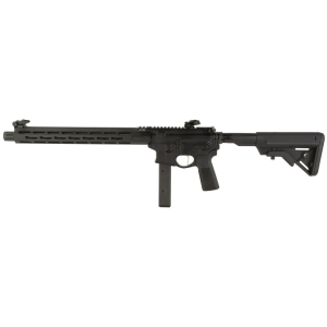Springfield SAINT Victor 9MM Carbine, Semi-auto Rifle, 9MM, 16 in CMV Melonite Barrel, 1:10 Twist, SA 9MM Forward Blast Diverter, Anodized Finish, Black, B5 Systems Trigger Guard, B5 Systems Bravo Sto