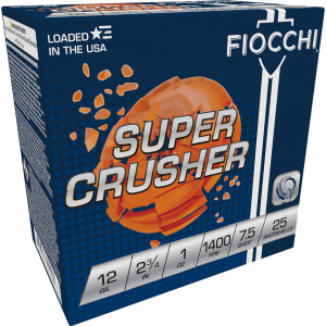 FIOCCHI 12scrs75 Exacta Target Super Crusher 12 Gauge 2.75 In 1 Oz 7.5 Shot 25 Per Box/ 10 Cs