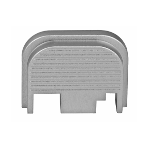 Bastion Slide Back Plate BASGL-SLD-RDG-SLV, Ridges, Silver Finish - Bastion