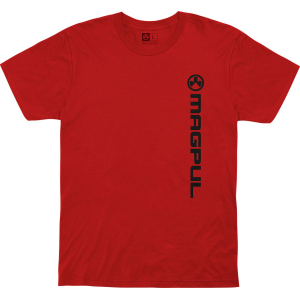 Magpul MAG1113-610-S Vertical Logo Red Cotton Short Sleeve Small