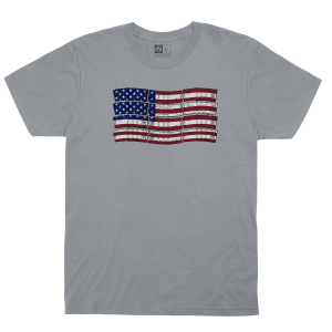 Magpul MAG1180-040-S P-Mag Flag Silver Cotton Short Sleeve Small