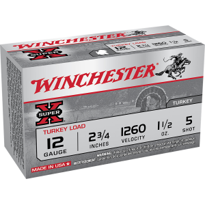WINCHESTER Ammo X12mt5 Super X Magnum Turkey 12 Gauge 2.75 In 1 1/2 Oz Copper Plated 5 Shot 10 Bx/ 10 Case