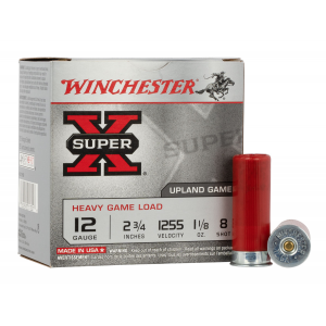 WINCHESTER Ammo Xu12h8 Super X Heavy Game Load 12 Gauge 2.75 In 1 1/8 Oz 8 Shot 25 Per Box/ 10 Case