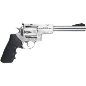 Ruger 5501 Super Redhawk 44 Rem Mag/44 Special 6rd 7.50 in Satin Stainless Steel w/Integral Mount Barrel, Satin Stainless Cylinder & Frame, Black Hogue Tamer Monogrip, Transfer Bar Safety , Revolver
