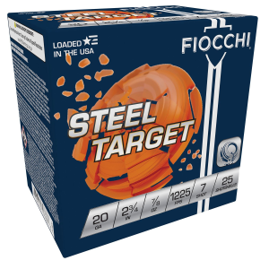 FIOCCHI 20slr7 Steel Target 20gauge 2.75 In 7/8oz 7shot 25 Per Box/10 Case, Shotgun Shells