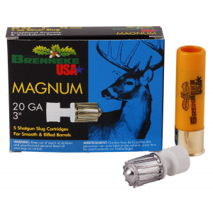BRENNEKE Sl203m Magnum 20 Gauge 3 In 1 Oz Slug Shot 5 Per Box/ 50 Cs 301281211568 6738