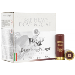 B&P 12b18d8 Heavy Dove & Quail 12 Gauge 2.75 In 1 1/8 Oz 8 Shot 25 Per Box/ 10 Cs