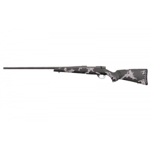 Weatherby Vanguard, Talon, Bolt Action Rifle, 300 Weatherby Magnum, 28 in Fluted Barrel, Muzzle Brake, Cerakote Finish, Graphite Black, Peak 44 Blacktooth Carbon Fiber Stock, Green and White Spinge Pa - Weatherby