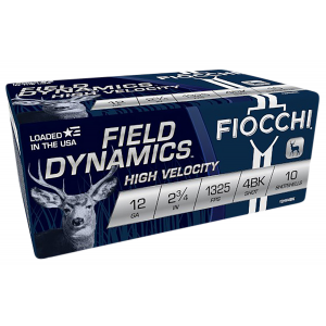 FIOCCHI 12hv4bk Field Dynamics High Velocity 12 Gauge 2.75 In 27 Pellets 4 Buck Shot 10 Per Box/ 25 Cs