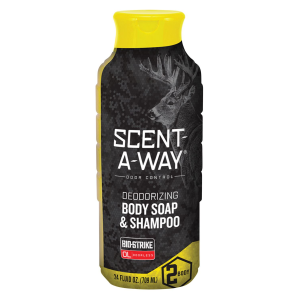 Scent-A-Way 100090 Bio-Strike Body Wash/Shampoo Odor Eliminator Odorless Scent 24 oz Liquid - Scent-A-Way