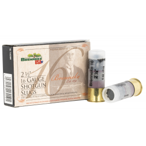 BRENNEKE Sl162br BRENNEKE 16 16 Gauge 2.50 In 1 Oz Slug Shot 5 Per Box/ 50 Cs