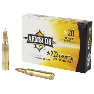 ARMSCOR Fac2238n Usa 223rem 62gr Full Metal Jacket 20 Per Box/50 Case Centerfire, Rifle Ammunition