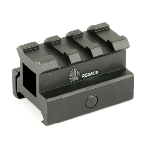 Leapers, Inc. - UTG 3-Slot Compact Riser Mount, .83 in, Medium Compact Height , Picatinny, Black MNT-RS08S3 - Leapers