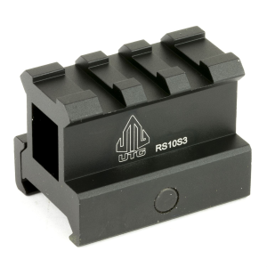 Leapers, Inc. - UTG 3-Slot Compact Riser Mount, 1 in, Height Compact Riser, Picatinny, Black MNT-RS10S3 - Leapers
