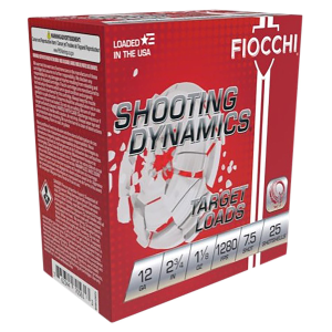 Fiocchi 12SDHV75 Shooting Dynamics Target 12Gauge 2.75 in 1 1/8oz 7.5Shot 25 Per Box/10 Case, Shotgun Shells